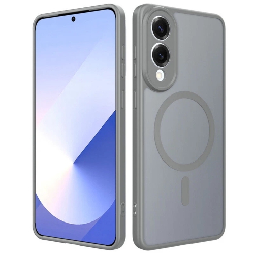 [CS] Étui magnétique en silicone mat avec MagSafe pour Samsung Galaxy S25 Edge, gris