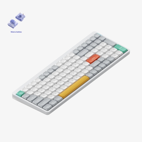 NuPhy Air96 V2 RGB Low Profile Hotswap Wireless Mechanical Gaming Keyboard – 96% Layout, Wisteria Switches – Compatible with Windows,iOS,macOS and