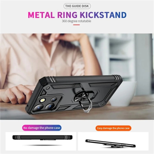 [CS] Étui rigide magnétique hybride avec porte-anneau pour Motorola Moto G Stylus 5G 2025, rose doré