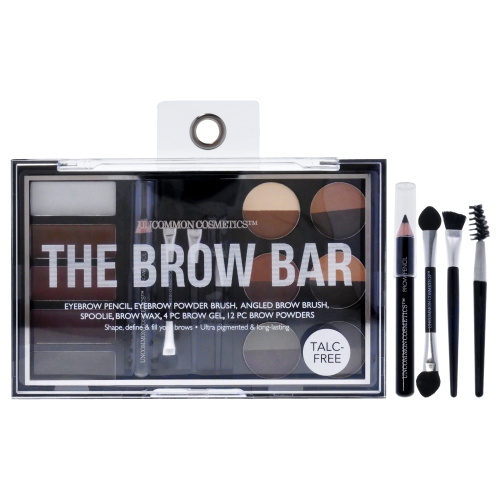 The Brow Bar by Uncommon Cosmetics for Women - Eyebrow Pencil, Eyebrow Powder Brush, Brow Angled Brush, Spoolie, 0.05oz Eyebrow Wax, 0.2oz Brow Gel,