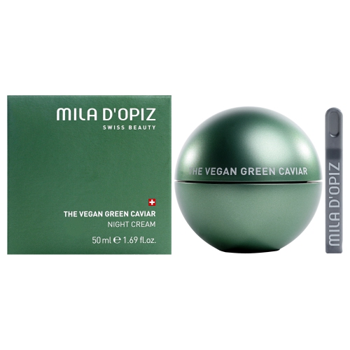 MILA D OPIZ  The Vegan Caviar Night Cream By for Women - 1.69 OZ Cream In Green