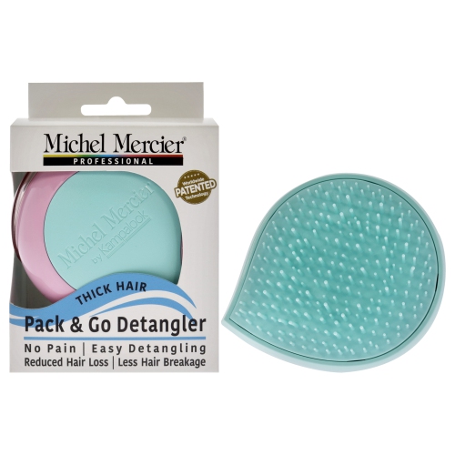 MICHEL MERCIER  Pack And Go Detangler Thick Hair - Turquoise-Pink By for Unisex - 1 PC Hair Brush