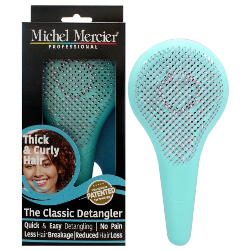 MICHEL MERCIER  The Classic Detangler Thick And Curly Hair - Pink-Turquoise By for Unisex - 1 PC Hair Brush