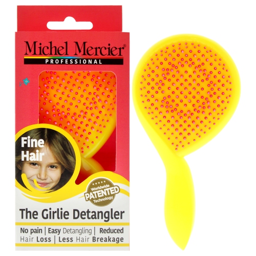 MICHEL MERCIER  The Girlie Detangler Brush Fine Hair - Pink-Yellow By for Women - 1 PC Hair Brush