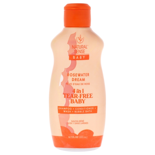 Nettoyant pour le corps 4-en-1 sans larmes pour bébé - Rêve en eau rose par Dr. Natural pour enfants - 6,7&nbsp;oz