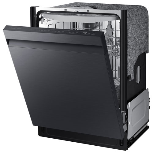 Samsung 24" 46dB Built-In Dishwasher with Third Rack - Matte Black Steel