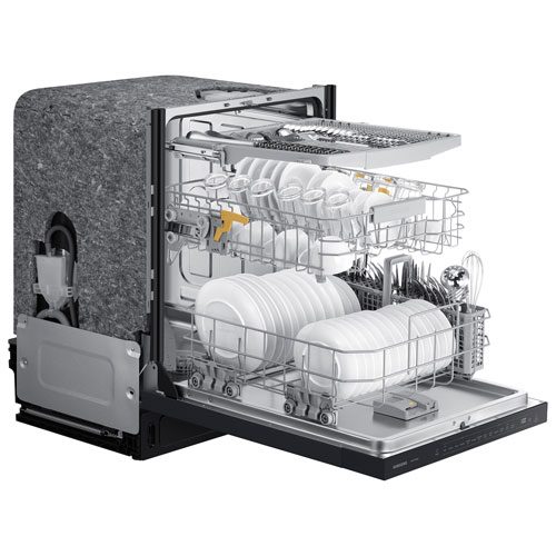 Samsung 24" 46dB Built-In Dishwasher with Third Rack - Matte Black Steel