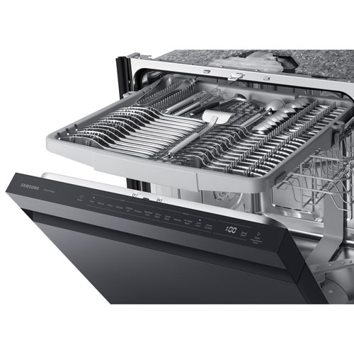 Samsung 24" 46dB Built-In Dishwasher with Third Rack - Matte Black Steel