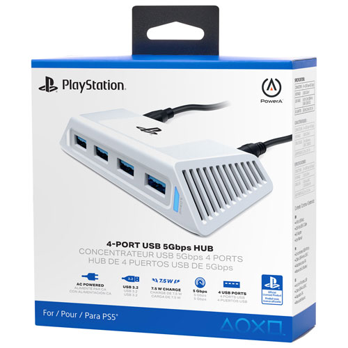 Concentrateur à 4 ports USB 5 Gb/s de PowerA pour PlayStation 5