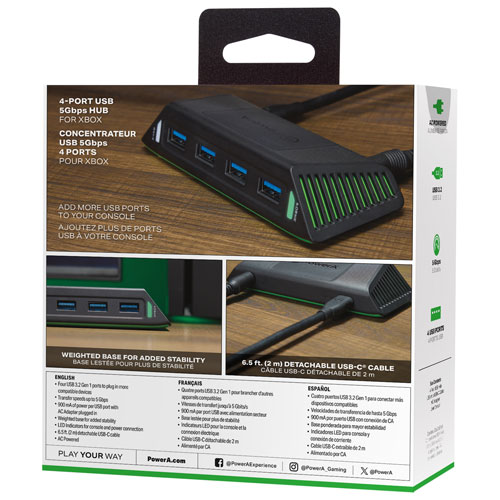 PowerA 4-Port USB 5Gbps Hub for Xbox Series X|S
