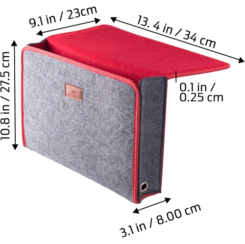 SANDBANKS DESIGNS: Bedside Storage Caddy Organizer - For Under Mattress in Bedroom, Dorm, Hospital, Bunk, Couch, Table - Macbook, Books, iPhone,