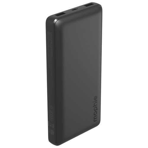 Chargeur portable à deux ports USB-A/USB-C de 20 000 mAh Power Boost de Mophie - Noir