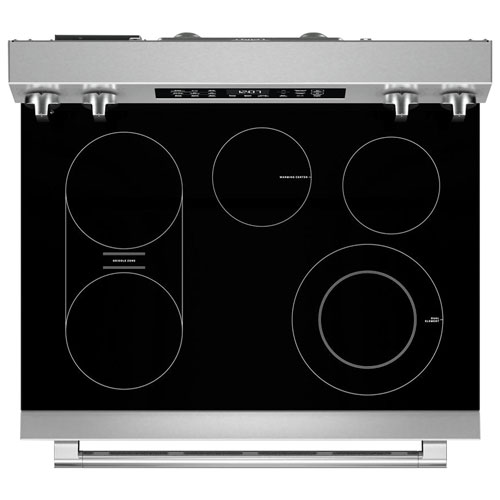 Cuisinière électrique autonome à surface lisse 5,3 pi³ 30 po de Maytag - Acier inoxydable résistant aux traces de doigts