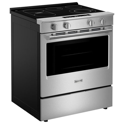 Cuisinière électrique encastrable à surface lisse 5,3 pi³ 30 po de Maytag - Acier inoxydable résistant aux traces de doigts