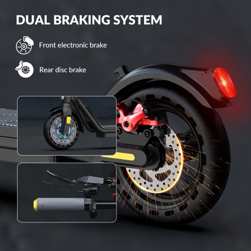 5TH WHEEL B20 Electric Scooter for Adults, 18MPH, 12.4 Miles Range, 8.5" Solid Tires, Turn Signals, Dual Braking, Foldable Commuter E-Scooter with