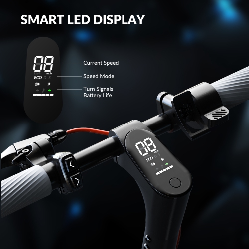 5TH WHEEL B20 Electric Scooter for Adults, 18MPH, 12.4 Miles Range, 8.5" Solid Tires, Turn Signals, Dual Braking, Foldable Commuter E-Scooter with