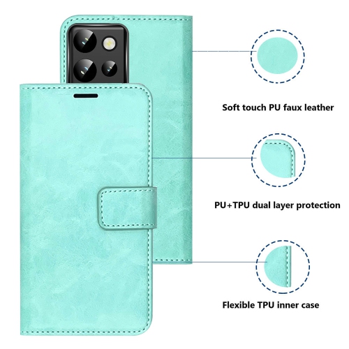 XCRS Flip Wallet PU Leather Cover Pouch with Card Slot, Lanyard Folio Case for Motorola Moto G Stylus 2025