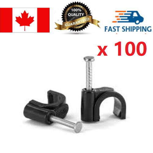 Chateau 6mm cable clips with nails, 100 pieces, CC-100