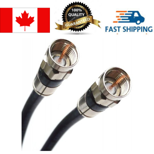 10ft Low Loss RG6 Video Coaxial Cable,Black