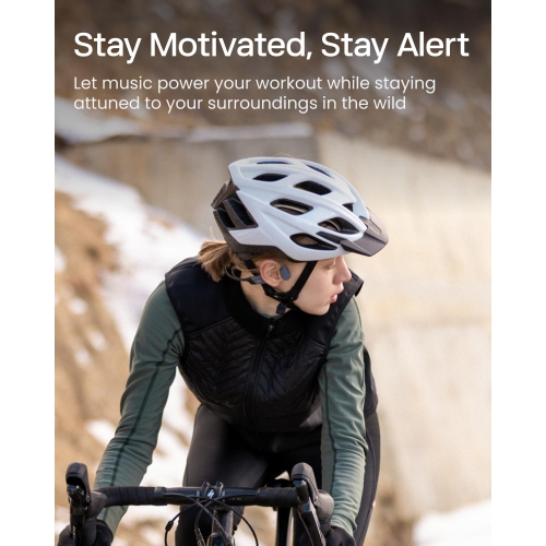 Shokz OpenSwim Pro Bone Conduction Waterproof Open-Ear Bluetooth Headphones - Grey