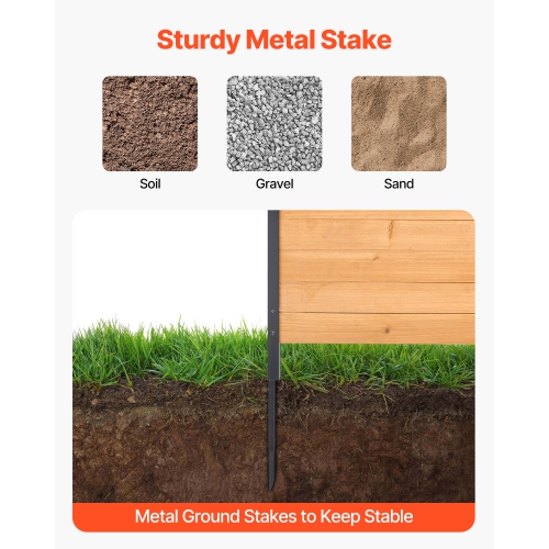 VEVOR 38" W x 42" L Wood Privacy Fence, 2 Panel Solid Air Conditioner Fence Screen, Pool Equipment Enclosure with Metal Stakes, Easy DIY