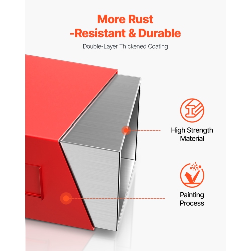 VEVOR 800lbs Capacity Ballast Box, 3-Point Category 1 Tractor Ballast, for 2 Inch Hitch Receiver, Heavy-Duty Steel 4.3 ft³ Large Volume Loader