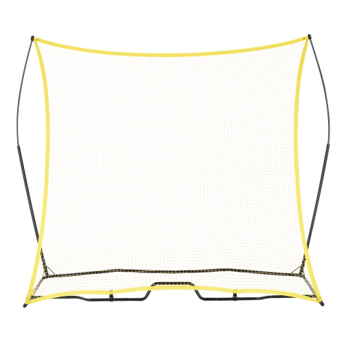 VEVOR 7x7FT Soccer Rebounder, Portable Soccer Trainer, Iron & Polyester Soccer Practice Equipment, Sports Football Rebounder Wall with Portable Bag,
