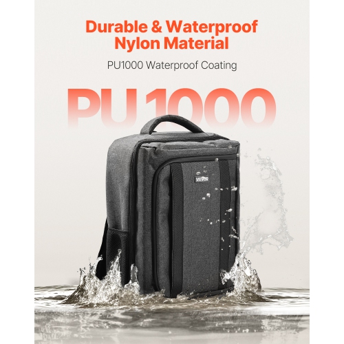 VEVOR PS5 Backpack, Dual Shoulder Travel Bag for Playstation 5 & PS5 Slim Waterproof Nylon, Soft Interior Lining & Padded Dividers for Extra