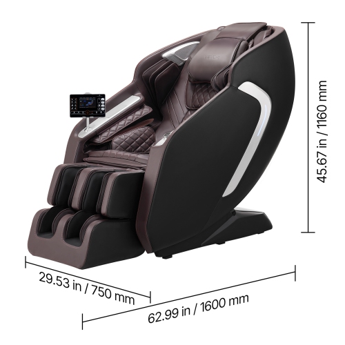 VEVOR Massage Chair, 4D Full Body Zero Gravity Recliner with SL Track, Yoga Stretch, AI Voice Control, Heat, Foot Roller, Retractable Pedal, 36