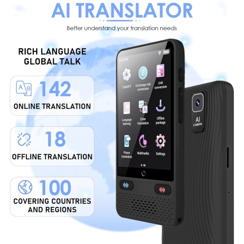 Traducteur de langage intelligent portatif, prend en charge la traduction en ligne dans 142 langues