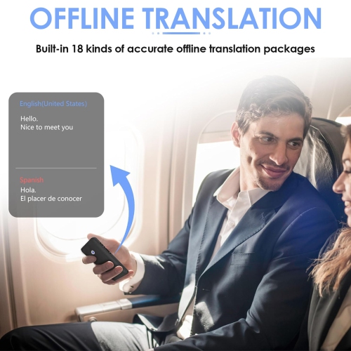 Traducteur de langage intelligent portatif, prend en charge la traduction en ligne dans 142 langues