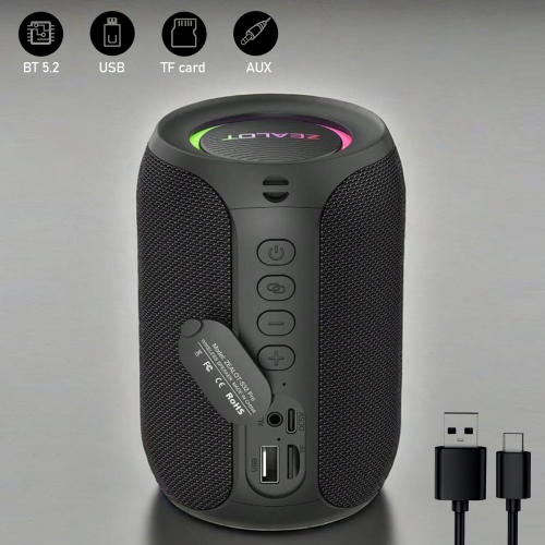 Portable Bluetooth Speaker, Outdoor Waterproof Wireless Mini Speaker Suitable for Car, Home, Travel