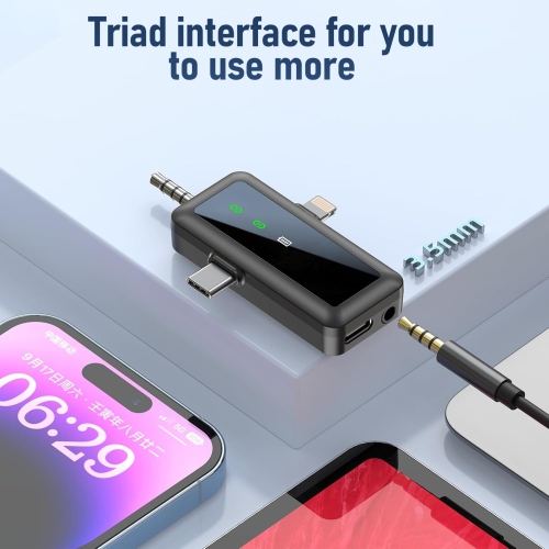 3-in-1 Wireless Lavalier Microphone for iPhone, iPad, Android, Camera, Mini Microphone for Video Recording, Vlog, YouTube