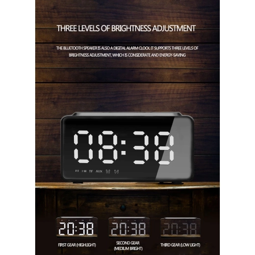 4 in 1 Wireless Phone Charging Station, Smart Digital Alarm Clock, Bluetooth Speaker, FM Radio for Bedroom and Office