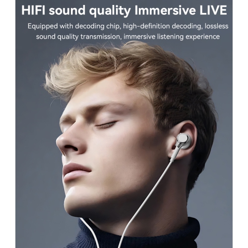 Wired earphone round hole, suitable for Huawei wired earphones, Android in-ear 3.5mm interface wired earphones, HD call