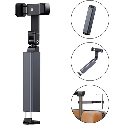 Airplane high-speed rail travel mobile phone holder portable foldable rotating telescopic storage universal flight mobile phone holder 360 degree