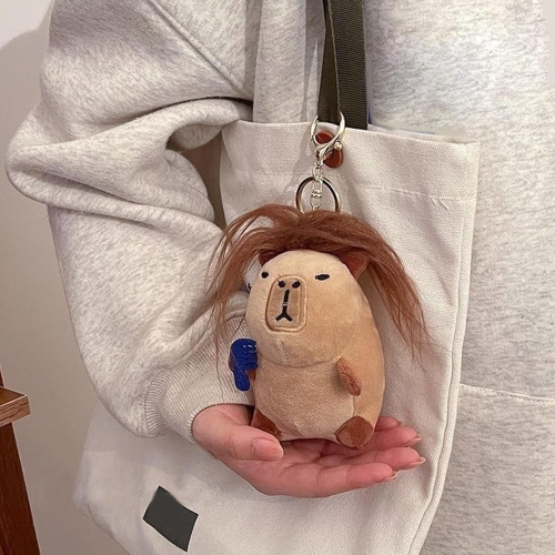 Role Playing Capybara Pendant Backpack Decoration Handbag Accessories Ugly Cute Doll Cute Plush Key Pendant Doll Capybara Backpack Pendant Buckle