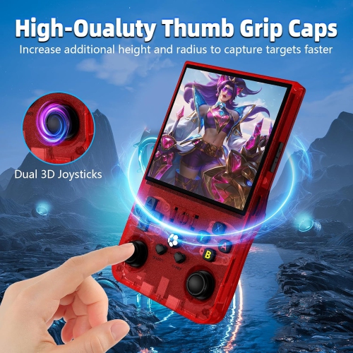 R36 Max Retro Handheld Game Console, 128G Video Game Console, Built-in 30000+ Games, 4000 mAh Rechargeable, Supports 30+ Emulators, Linux System, 4.0