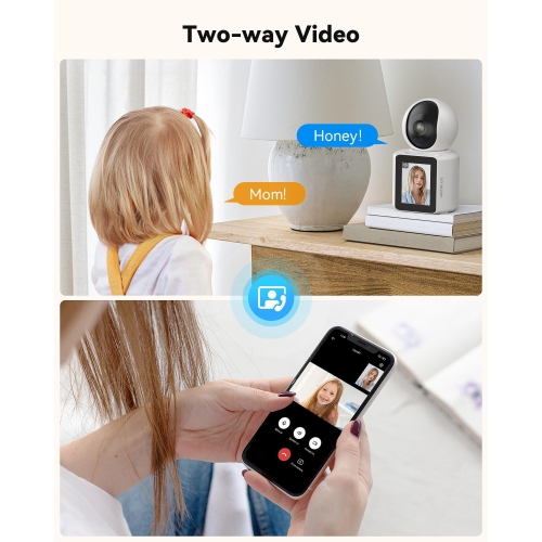 Smart monitoring supports two-way video calls, 1080P screen family baby monitoring voice call equipment, two-way wirelessVisual screen voice wake-up