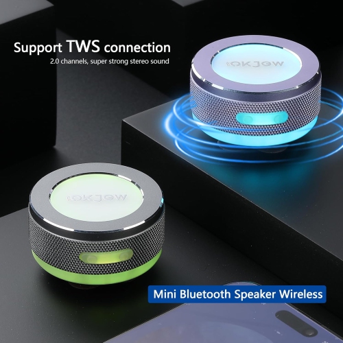 Wireless bone conduction speaker, bluetooth vibration speaker with colorful LED light, portable surface adsorption speaker, portable bone conduction