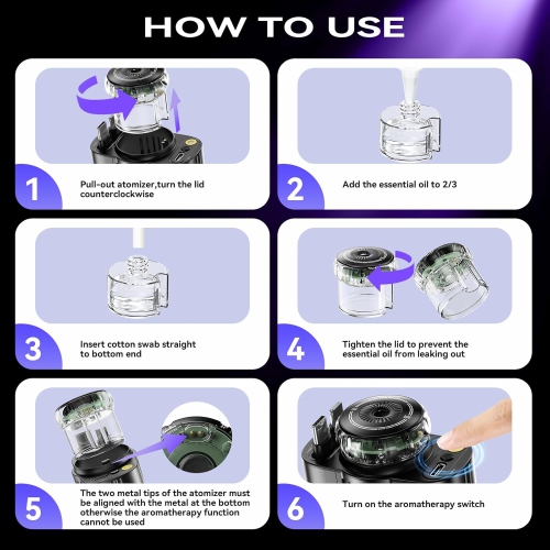 New five-in-one car charger retractable cable car intelligent aromatherapy perfume starry sky top super fast charging car charger 45W fast charging