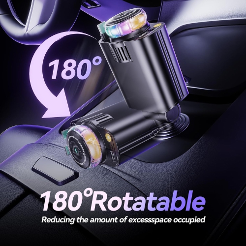 New five-in-one car charger retractable cable car intelligent aromatherapy perfume starry sky top super fast charging car charger 45W fast charging