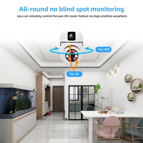 Home network camera, lamp head type monitor, no need for network, mobile phone, remote wireless, high-definition night vision dual lens
