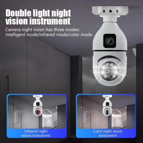 Home network camera, lamp head type monitor, no need for network, mobile phone, remote wireless, high-definition night vision dual lens