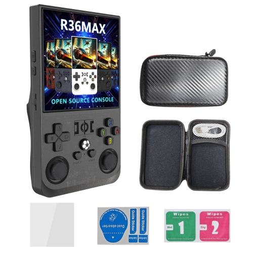 R36 Max Retro Handheld Game Console, 128G Video Game Console, Built-in 30000+ Games, 4000 mAh Rechargeable, Supports 30+ Emulators, Linux System, 4.0