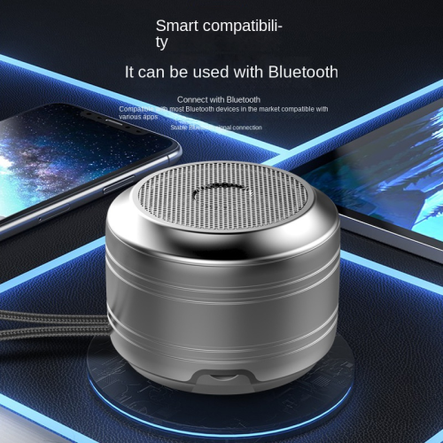 Bluetooth small speaker, portable speaker heavy bass small steel cannon noise reduction Bluetooth speaker, waterproof outdoor wireless mini Bluetooth