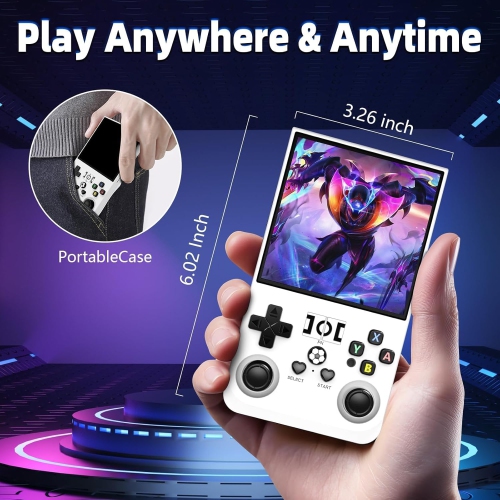 R36 Max Retro Handheld Game Console, 128G Video Game Console, Built-in 30000+ Games, 4000 mAh Rechargeable, Supports 30+ Emulators, Linux System, 4.0