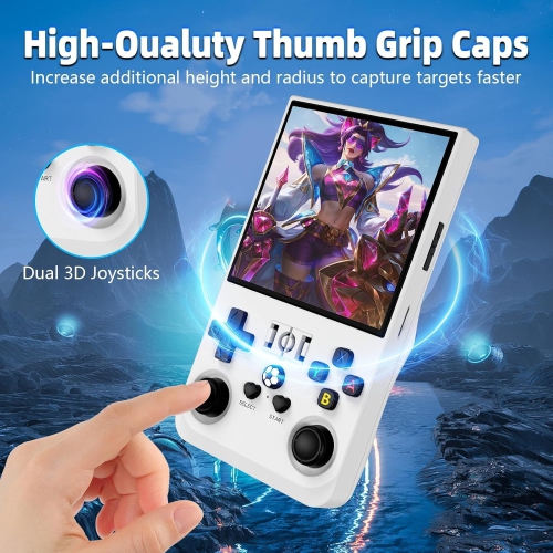 R36 Max Retro Handheld Game Console, 128G Video Game Console, Built-in 30000+ Games, 4000 mAh Rechargeable, Supports 30+ Emulators, Linux System, 4.0