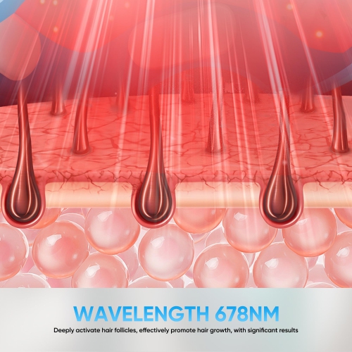 Hair Growth Device, 678nm Red Light Therapy System, Suitable for Thinning Hair, Hair Loss Treatment, Scalp Health Restoration