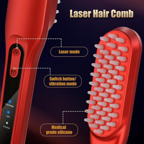 Laser Hair Growth Comb,Red Light Hair Growth Treatment for Men & Women